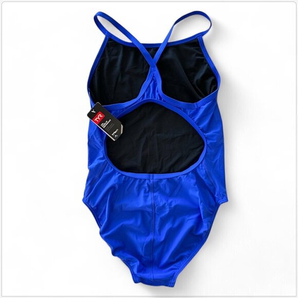 TYR Royal II Blue TYReco Solid Diamondfit One Piece Athletic Swimsuit NWT NEW 40 - Picture 6 of 7